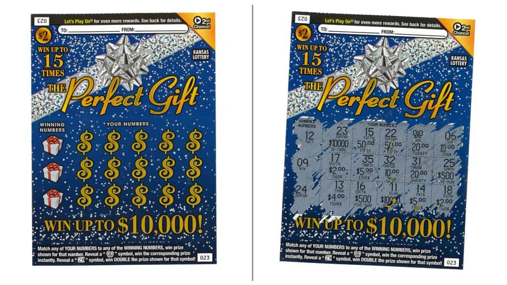 Photograph of the lottery ticket "Perfect Gift"