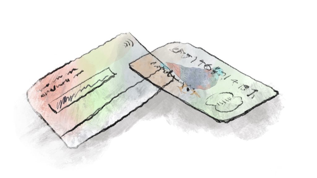 Illustration of two credit cards