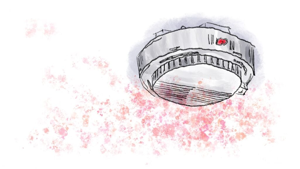 Illustration of a smoke detector