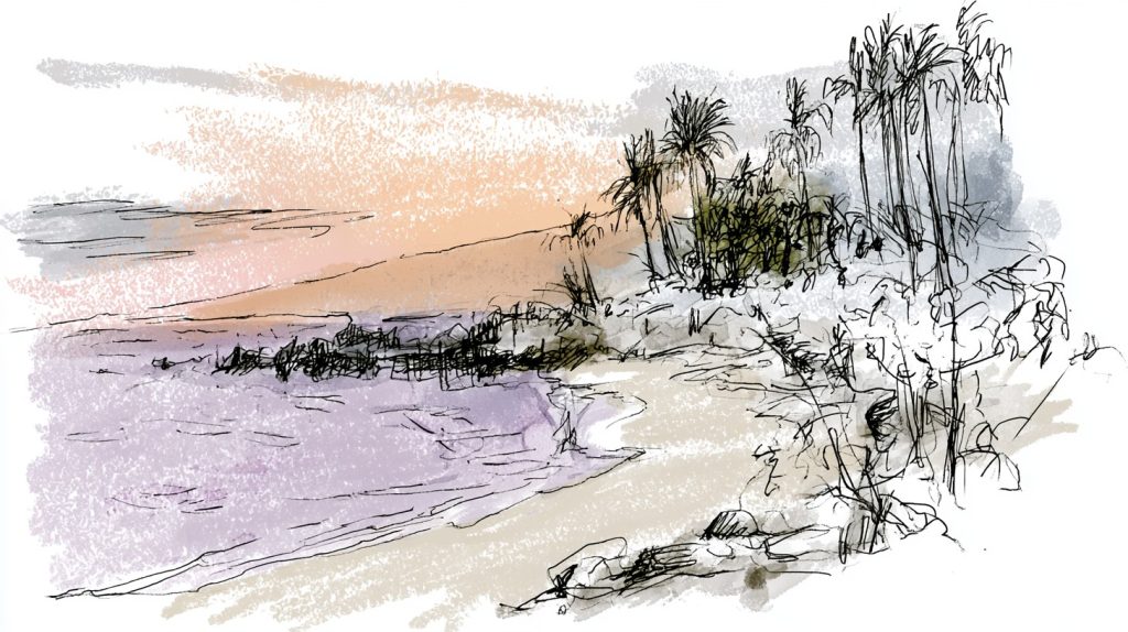 Illustration of a beach